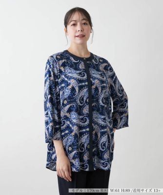 ＜Leilian plus house (Women/大きいサイズ)＞ペイズリーブラウス【プラス企画】