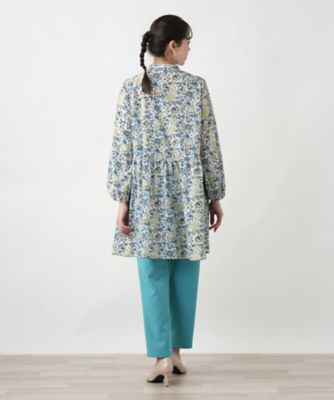 極美品✨近年✨Leilian 13＋ 洗える チュニック 花柄 リネン混