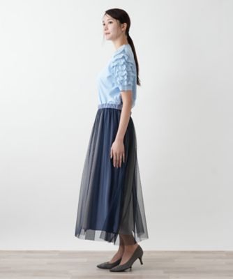 【店舗人気】チュールフレアスカート【ＢＯＵＲＧＥ】