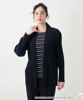 ＜Leilian plus house (Women/大きいサイズ)＞ボーダーレイヤード風ブラウス【プラス企画】