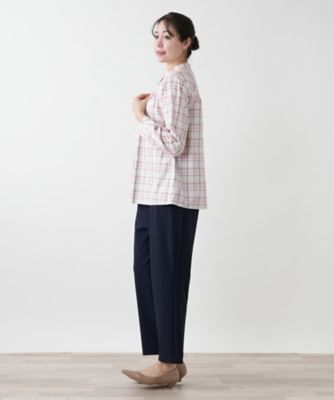 Leilian PLUS HOUSE / レリアンプラスハウス 【店舗人気】バンドカラーブラウス【Leilian WHITE LABEL】 バンドカラーブラウス|レリアン プラスハウス | レリアン公式