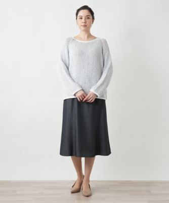 霜降り調クルーネックニット【BARNA】 | Leilian plus house