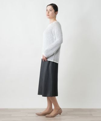 霜降り調クルーネックニット【BARNA】 | Leilian plus