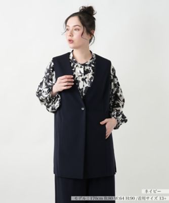 ＜Leilian plus house (Women/大きいサイズ)＞Ｖネックベスト【プラス企画】