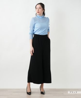 F563 美品 13+ XL レリアン プラスハウス 現行 ワイド レディース 店舗人気】ストレッチワイドパンツ【プラス企画】 | Leilian
