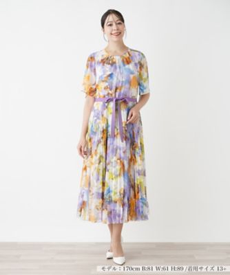 ＜Leilian plus house (Women/大きいサイズ)＞フラワープリントワンピース【プラス企画】