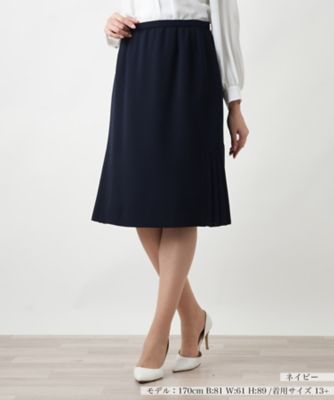 ＜Leilian plus house (Women/大きいサイズ)＞プリーツ切替ミディスカート
