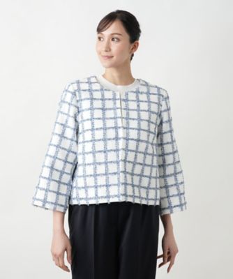 ノーカラージャケット | Leilian plus house (Women/大きい