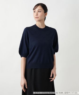 ＜Leilian plus house (Women/大きいサイズ)＞リボンモチーフニットトップス