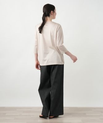 店舗人気】刺繍ボーダー七分袖カットソー | Leilian plus house