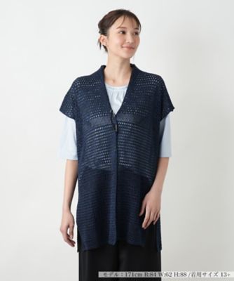 ＜Leilian plus house (Women/大きいサイズ)＞【店舗人気】ラメニットベスト【ＣＩＮＺＩＡ　ＣＡＬＤＩ】