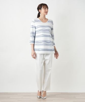 【店舗人気】異素材切替ニット【ＣＩＮＺＩＡ　ＣＡＬＤＩ】