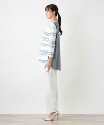 【店舗人気】異素材切替ニット【ＣＩＮＺＩＡ　ＣＡＬＤＩ】