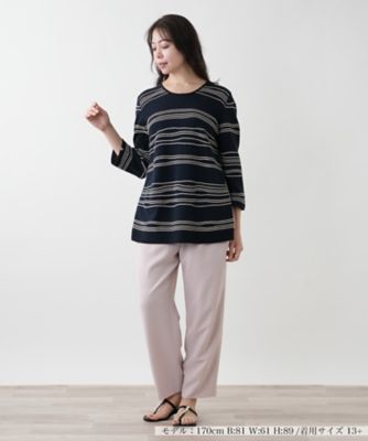 【店舗人気】異素材切替ニット【ＣＩＮＺＩＡ　ＣＡＬＤＩ】