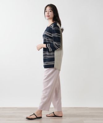 【店舗人気】異素材切替ニット【ＣＩＮＺＩＡ　ＣＡＬＤＩ】