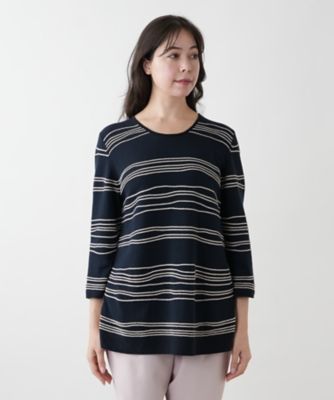 【店舗人気】異素材切替ニット【ＣＩＮＺＩＡ　ＣＡＬＤＩ】