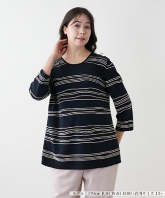 【店舗人気】異素材切替ニット【ＣＩＮＺＩＡ　ＣＡＬＤＩ】