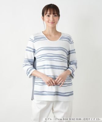 Leilian plus house (Women/大きいサイズ)/レリアン　プラスハウス 【店舗人気】異素材切替ニット【ＣＩＮＺＩＡ　ＣＡＬＤＩ】