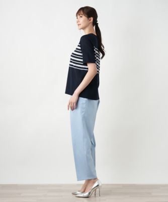 店舗人気】ラメボーダーニット【ROCHAS Premiere