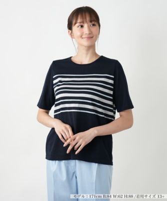 Leilian plus house (Women/大きいサイズ)/レリアン　プラスハウス 【店舗人気】ラメボーダーニット【ROCHAS Premiere】