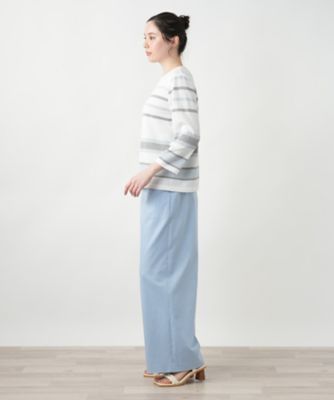 Leilian PLUS HOUSE / レリアンプラスハウス 【店舗人気】ラメマルチボーダーニット【ROCHAS Premiere】 店舗人気】ラメマルチボーダーニット【ROCHAS Premiere