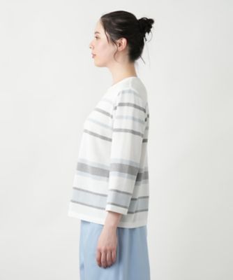 店舗人気】ラメマルチボーダーニット【ROCHAS