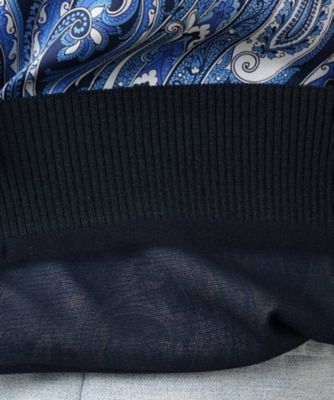 【店舗人気】ペイズリー切替クルーネックニット【ＲＯＣＨＡＳ　Ｐｒｅｍｉｅｒｅ】【ＲＡＴＴＩ】