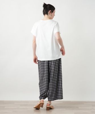 【店舗人気】フラワー刺繍Ｔシャツ【Ｌｅｉｌｉａｎ　ＷＨＩＴＥ　ＬＡＢＥＬ】