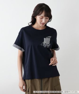 ＜Leilian plus house (Women/大きいサイズ)＞【店舗人気】刺繍クルーネックＴシャツ【Ｌｅｉｌｉａｎ　ＷＨＩＴＥ　ＬＡＢＥＬ】