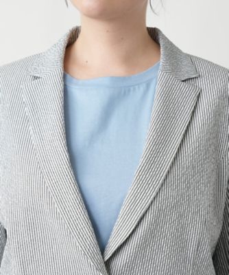 【店舗人気】ストライプジャケット【Ｌｅｉｌｉａｎ　ＷＨＩＴＥ　ＬＡＢＥＬ】