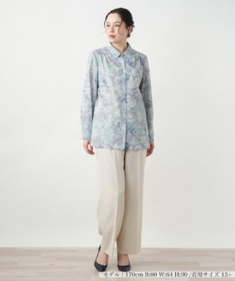 【店舗人気】ボタニカル柄ブラウス【Ｌｅｉｌｉａｎ　ＷＨＩＴＥ　ＬＡＢＥＬ】