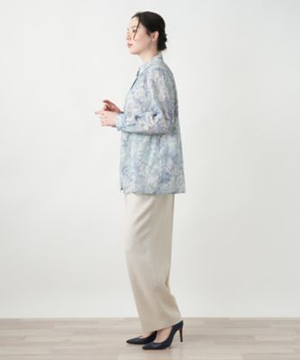 【店舗人気】ボタニカル柄ブラウス【Ｌｅｉｌｉａｎ　ＷＨＩＴＥ　ＬＡＢＥＬ】