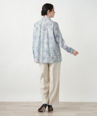 【店舗人気】ボタニカル柄ブラウス【Ｌｅｉｌｉａｎ　ＷＨＩＴＥ　ＬＡＢＥＬ】