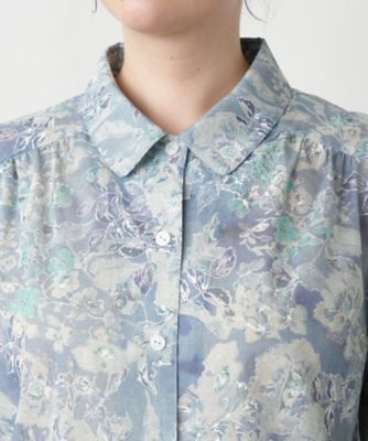 【店舗人気】ボタニカル柄ブラウス【Ｌｅｉｌｉａｎ　ＷＨＩＴＥ　ＬＡＢＥＬ】