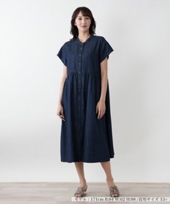 ＜Leilian plus house (Women/大きいサイズ)＞【店舗人気】バンドカラーワンピース