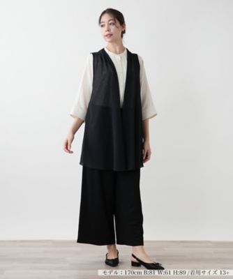 ロングニットベスト【ＭＵＳＥ　ＢＹ　ＲＯＣＨＡＳ　Ｐｒｅｍｉｅｒｅ】