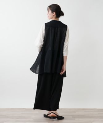 ロングニットベスト【ＭＵＳＥ　ＢＹ　ＲＯＣＨＡＳ　Ｐｒｅｍｉｅｒｅ】