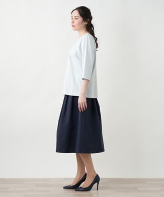 刺繍クルーネックカットソー【ＭＵＳＥ　ＢＹ　ＲＯＣＨＡＳ　Ｐｒｅｍｉｅｒｅ】