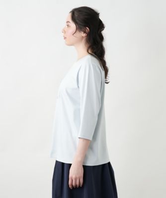 刺繍クルーネックカットソー【ＭＵＳＥ　ＢＹ　ＲＯＣＨＡＳ　Ｐｒｅｍｉｅｒｅ】
