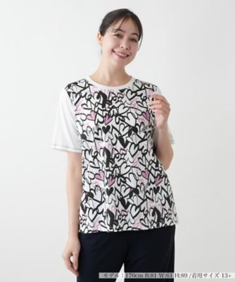 ＜Leilian plus house (Women/大きいサイズ)＞【店舗人気】プリントカットソー【ＭＵＳＥ　ＢＹ　ＲＯＣＨＡＳ　Ｐｒｅｍｉｅｒｅ】