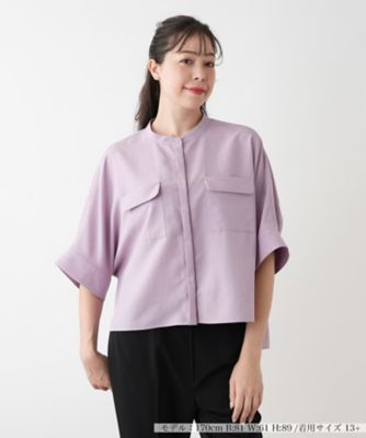 ＜Leilian plus house (Women/大きいサイズ)＞【店舗人気】比翼バンドカラーブラウス【Ｌｅｉｌｉａｎ　ＷＨＩＴＥ　ＬＡＢＥＬ】