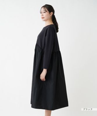異素材切替ワンピース【プラス企画】 | Leilian plus house (Women