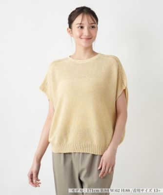 【店舗人気】ラメニットベスト【Ｌｅｉｌｉａｎ　ＷＨＩＴＥ　ＬＡＢＥＬ】