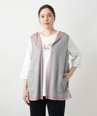 【店舗人気】リバーシブルフーデッドベスト【Ｌｅｉｌｉａｎ　ＷＨＩＴＥ　ＬＡＢＥＬ】