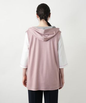 【店舗人気】リバーシブルフーデッドベスト【Ｌｅｉｌｉａｎ　ＷＨＩＴＥ　ＬＡＢＥＬ】