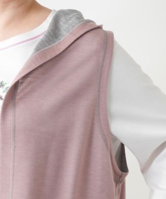 【店舗人気】リバーシブルフーデッドベスト【Ｌｅｉｌｉａｎ　ＷＨＩＴＥ　ＬＡＢＥＬ】