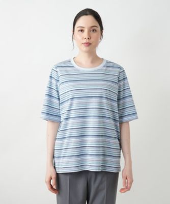 【店舗人気】マルチボーダーＴシャツ【Ｌｅｉｌｉａｎ　ＷＨＩＴＥ　ＬＡＢＥＬ】