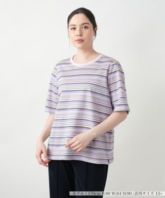 【店舗人気】マルチボーダーＴシャツ【Ｌｅｉｌｉａｎ　ＷＨＩＴＥ　ＬＡＢＥＬ】