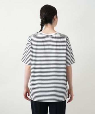 【店舗人気】ドットボーダーＴシャツ【Ｌｅｉｌｉａｎ　ＷＨＩＴＥ　ＬＡＢＥＬ】