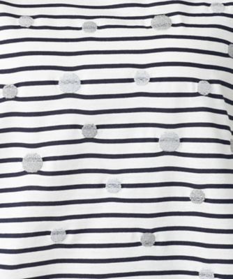 【店舗人気】ドットボーダーＴシャツ【Ｌｅｉｌｉａｎ　ＷＨＩＴＥ　ＬＡＢＥＬ】